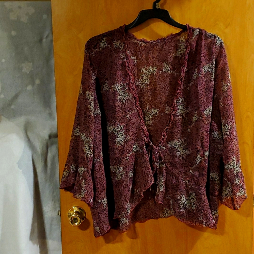Sheer overpiece 26/28 floral